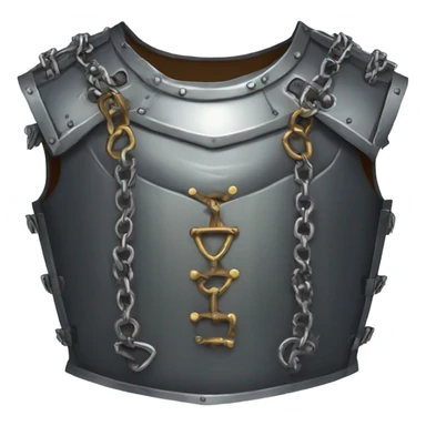iron chest armour medieval with chains sticker