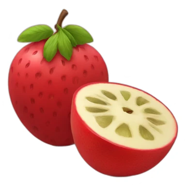 red fruit logo sticker