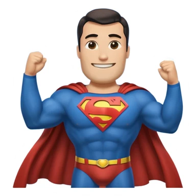 a moai emoji with a superman cape with the original face or the moai emoji with a super man saving people vibe like the superman there is some man waiting in the sky meme sticker