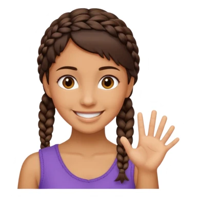 Mujer morena pelo corto con trenza diciendo ok sticker