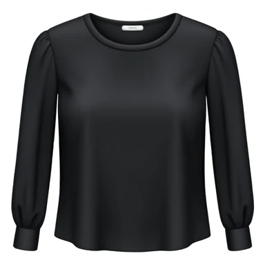 plain isolated black long sleeve blouse sticker