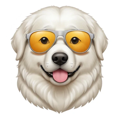 Great Pyrenees with sunglasses sticker