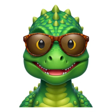 dinosaur wearing sunglasses sticker