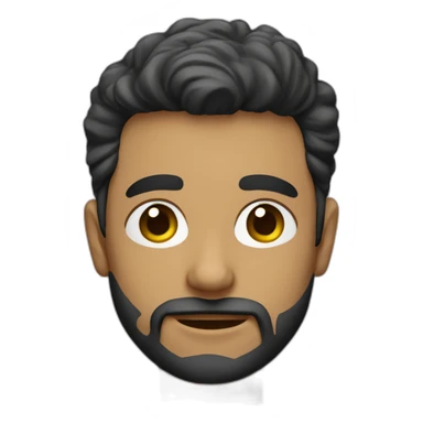 Chico joven con barba cara alargada y tupé sticker