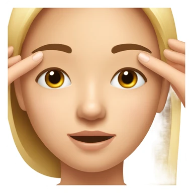 Girl at  face massage sticker