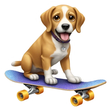 Dog on skate  sticker