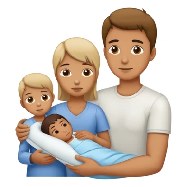 Man caring for sick family  sticker