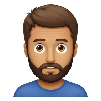 Scruffy beard only head sticker