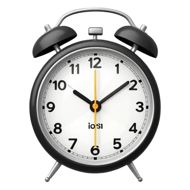 alarm oclock aesthetic and ios.18.1 and to show six in the morning sticker