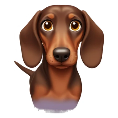 brown dachshund dog  sticker