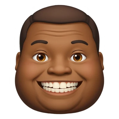 Fat black man missing half of front tooth sticker