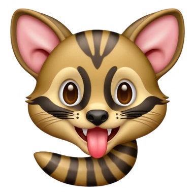 civet emoji with yummy long tongue sticker