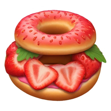 strawberry bagels sticker