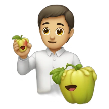 Luc qui mange un concombre sticker