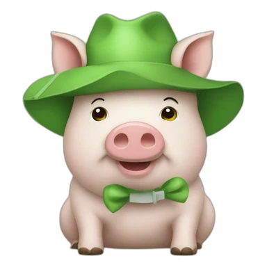 green trader piggy sticker