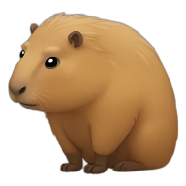 Sad capybara sticker