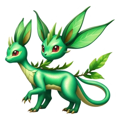 Shiny Exotic Flygon-Leafeon-Hybrid-Creature sticker