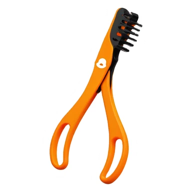 Hair extension tongs + orange case sticker