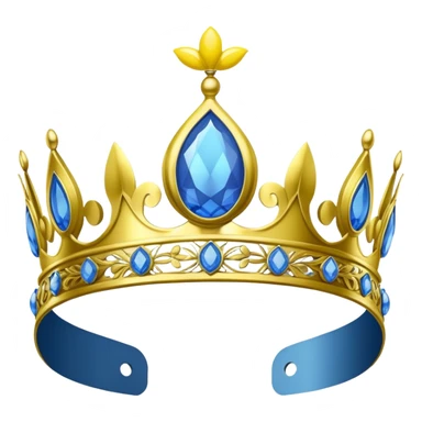 Blue crown with a lemon on the headband. sticker