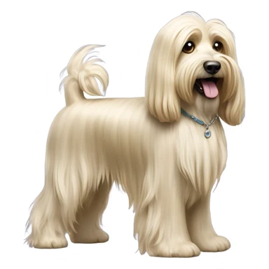 Blond Tibetan terrier dog sticker