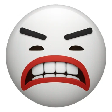 angry face with symbols on mouth sticker