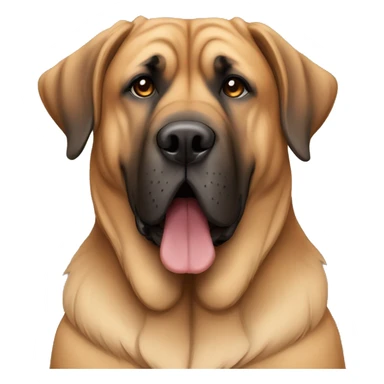 Dog mastiff with belgian sheppard light brown grumpy sticker