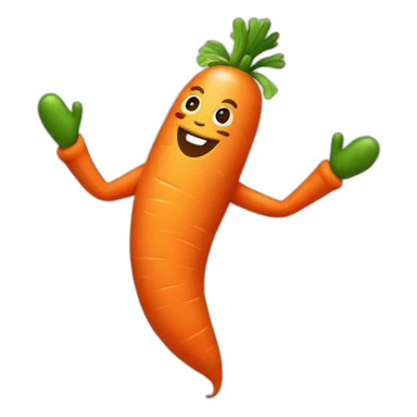 Dancing carrot Santa sticker