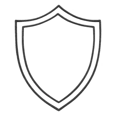 hand drawn outlined shield icon sticker