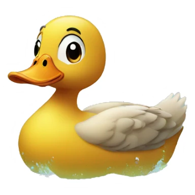 Duck under the water sticker