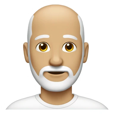 bald middle age man with 3-day beard sticker