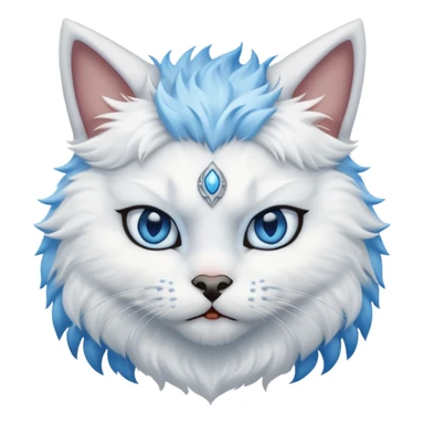 viking white cat sticker