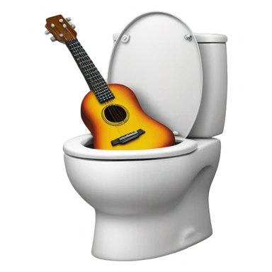 Skibidi toilet playing a guitar sticker