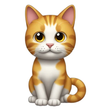 cat with his tail on front of his chest sticker