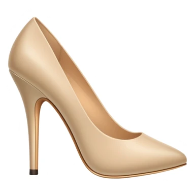 super realistic beige leather stilettos sticker