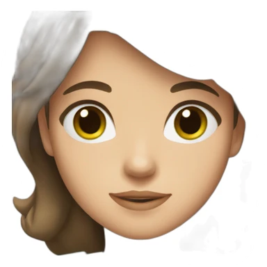girl trainer with brown hair and green eyes sticker