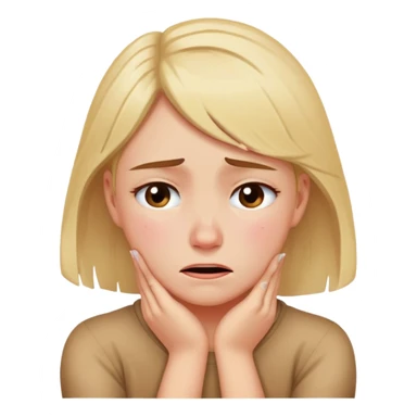 girl crossing arms around neck crying sticker