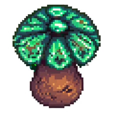 glowing mushroom with green glow sticker