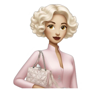 Women with dior  sticker