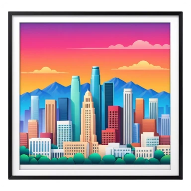 Los Angeles skyline sticker