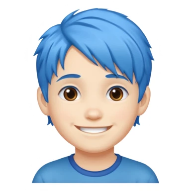 blue haired kid sticker