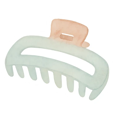 hairclip, watercolor art style, soft colors sticker