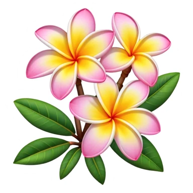 plumeria flower sticker