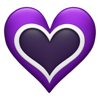 Black and Purple Heart half and half sticker