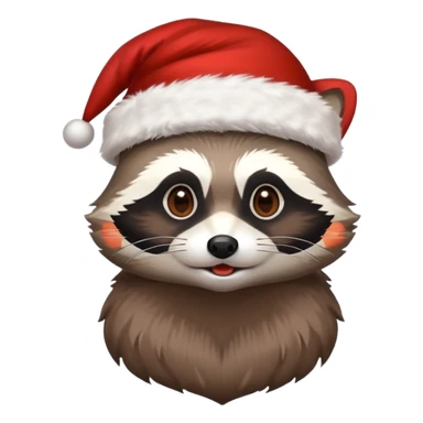 Christmas raccoon 
 sticker