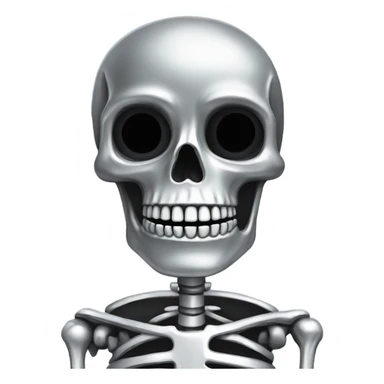 skeleton made of chrome sticker