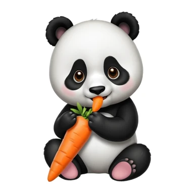 Panda mit karotte sticker