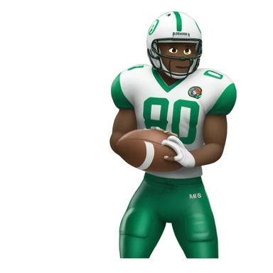 Football player wearing a jersey that has “groves” on it sticker