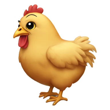 Sad chicken sticker