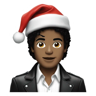 michael jackson with santa hat sticker
