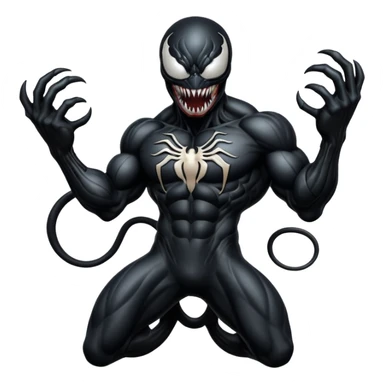 Venom full black sticker